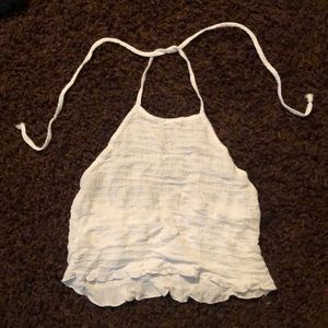White halter top